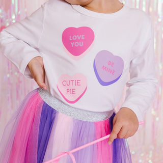 Sweet Wink Be Mine L/S White Tee, Sweet Wink, Be Mine, cf-size-12-18-months, cf-size-2t, cf-type-tee, cf-vendor-sweet-wink, JAN23, Sweet Wink, Sweet Wink Valentines Day, Valentine's Day Tee, 