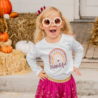 Thankful Rainbow L/S Tee, Sweet Wink, cf-size-2t, cf-type-tee, cf-vendor-sweet-wink, Sweet Wink, Sweet Wink Thanksgiving, Thankful Tee, Thanksgiving, Thanksgiving Tee, TURKEY50, Tee - Basical