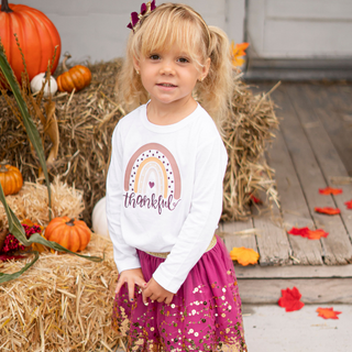 Thankful Rainbow L/S Tee, Sweet Wink, cf-size-2t, cf-type-tee, cf-vendor-sweet-wink, Sweet Wink, Sweet Wink Thanksgiving, Thankful Tee, Thanksgiving, Thanksgiving Tee, TURKEY50, Tee - Basical