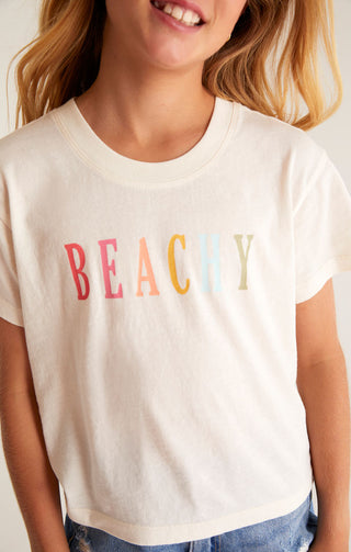 Z Supply Girls Coastal Beachy Tee - White Sand, Z Supply, JAN23, Top, Tween Girl, tween girls, Tween Girls Clothing, Z Supply, Z Supply Girls, Z Supply Girls Coastal Beachy Tee, Z Supply Girl