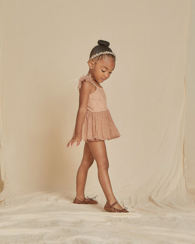 Noralee Poppy Tutu Onepiece in Dusty Rose | Basically Bows & Bowties