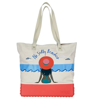 Printed Canvas Bogg Bag - No Salty Beaches, Bogg, Beach Bag, Bogg, Bogg Bag, Bogg Bagg, Bogg Bags, Bogg Canvas Boat Bag, Boggs, Canvas Boat Bag, cf-type-handbags, cf-vendor-bogg, No Salty Bea