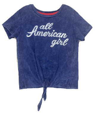 Crumbs Kids Clothing All American Girl Tie Front Tee, Crumbs Kids Clothing, 4th of July, 4th of July Tank Top, All American Girl Tie Front Tee, Crumb Snatcher, Crumbs, Crumbs Kids Clothing Al