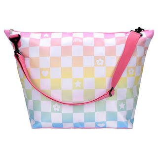 Iscream Ombre Checkerboard Weekender Bag, Iscream, Bag for Camp, Camp Bag, cf-type-bag, cf-vendor-iscream, Gift for Camp, Gifts for Girls, Iscream, Iscream Bag, Iscream Ombre Checkerboard, Is