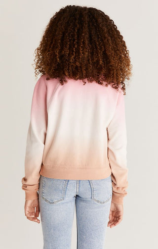 Z Supply Girls Jonah Sunset Sweatshirt - Flamingo, Z Supply, CM22, JAN23, Top, Tween Girl, tween girls, Tween Girls Clothing, Z Supply, Z Supply Girls, Z Supply Girls Jonah Sunset Sweatshirt,