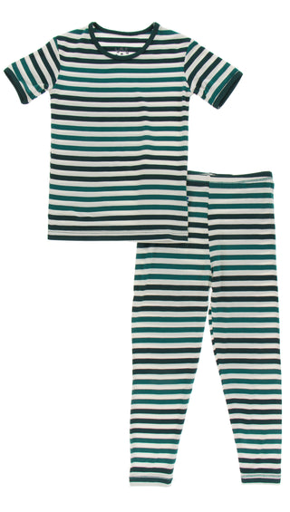 KicKee Pants Wildlife Stripe S/S Pajama Set w/Pants, KicKee Pants, KicKee, KicKee Pants, KicKee Pants Fish and Wildlife, KicKEe Pants Pajama Set, KicKee Pants Pajama set with Pants, KicKee Pa