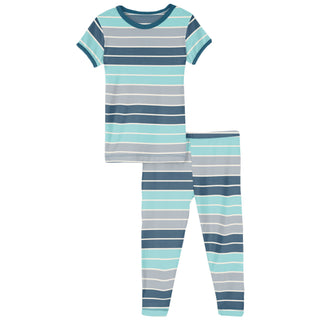 KicKee Pants Sport Stripe S/S Pajama Set, KicKee Pants, cf-size-4t, cf-size-5-years, cf-size-8-years, cf-type-pajama-set, cf-vendor-kickee-pants, CM22, KicKee, KicKee Pants, KicKEe Pants Paja