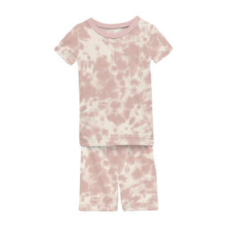 KicKee Pants Baby Rose Tie Dye S/S Pajama Set with Shorts, KicKee Pants, Baby Rose Tie Dye, cf-size-4t, cf-size-6-years, cf-type-pajama-set, cf-vendor-kickee-pants, KicKee, kickee Pajama Set,