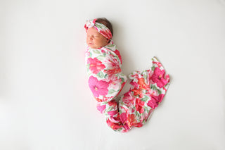 Posh Peanut Maui Swaddle & Headband Set, Posh Peanut, Posh Peanut, Posh PEanut Floral, Posh Peanut Maui, Posh Peanut Maui Swaddle & Headband Set, Posh Peanut Summer 2020, Posh PEanut Swaddle,