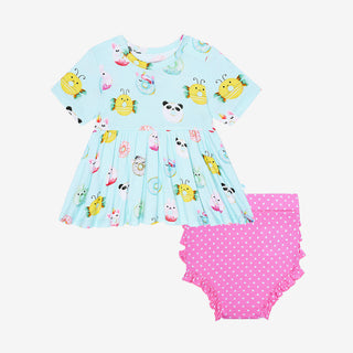 Posh Peanut Donuts S/S Basic Peplum Top & Bloomer Set, Posh Peanut, cf-size-12-18-months, cf-size-18-24-months, cf-size-2t, cf-size-3-6-months, cf-size-6-12-months, cf-type-2pc-set, cf-vendor