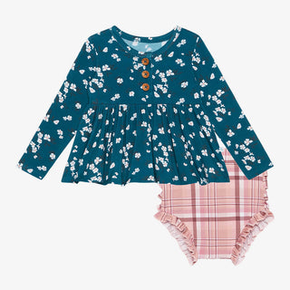 Posh Peanut Adriana L/S Henley Peplum Top & Bloomer Set, Posh Peanut, cf-size-12-18-months, cf-size-18-24-months, cf-size-2t, cf-size-3-6-months, cf-size-6-12-months, cf-type-2pc-set, cf-vend