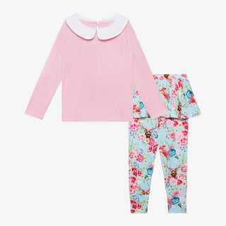 Posh Peanut Fawn L/S Peterpan Collar T-Shirt & Skirted Legging Set, Posh Peanut, cf-size-3t, cf-size-4t, cf-size-5t, cf-size-6t, cf-type-2pc-set, cf-vendor-posh-peanut, Posh Peanut, Posh Pean