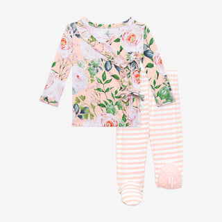 Posh Peanut Harper Tie Front Ruffle Kimono Set, Posh Peanut, cf-size-0-3-months, cf-type-kimono-set, cf-vendor-posh-peanut, Posh Peanut, Posh Peanut Front Kimono Set, Posh Peanut Harper, Posh