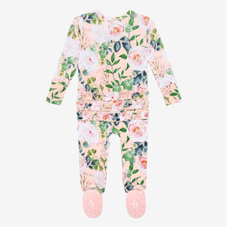 Posh Peanut Harper Ruffled Zippered Footie, Posh Peanut, cf-size-12-18-months, cf-size-18-24-months, cf-type-footie, cf-vendor-posh-peanut, Posh Peanut, Posh Peanut Footie, Posh Peanut Footie