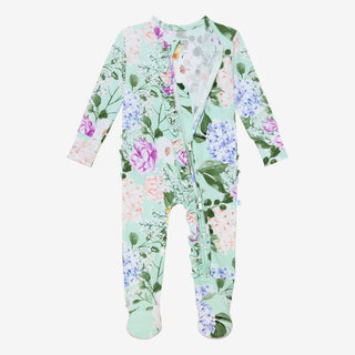 Posh Peanut Erin  Ruffled Zippered Footie, Posh Peanut, cf-size-12-18-months, cf-size-18-24-months, cf-type-footie, cf-vendor-posh-peanut, Posh Custom Sale, Posh Peanut, Posh Peanut Erin, Pos