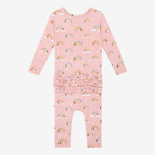 Posh Peanut Shay L/S Ruffled Basic Romper, Posh Peanut, cf-size-0-3-months, cf-size-12-18-months, cf-size-18-24-months, cf-size-2t, cf-size-3-6-months, cf-size-6-9-months, cf-type-romper, cf-