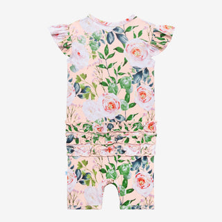 Posh Peanut Harper Ruffled Capsleeve Short Length Romper, Posh Peanut, cf-size-0-3-months, cf-size-12-18-months, cf-size-18-24-months, cf-size-2t, cf-size-3-6-months, cf-size-6-9-months, cf-s