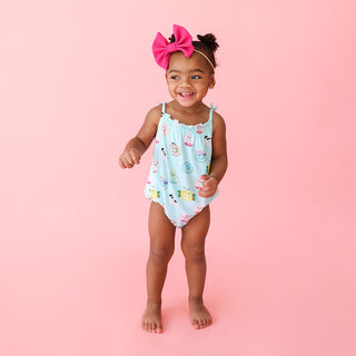 Posh Peanut Donuts Spaghetti Strap Bubble Romper, Posh Peanut, cf-size-0-3-months, cf-size-12-18-months, cf-size-18-24-months, cf-size-2t, cf-size-3-6-months, cf-size-6-12-months, cf-type-rom