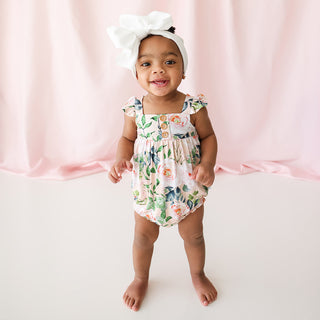 Posh Peanut Harper Henley Ruffled Capsleeve Bubble Romper, Posh Peanut, cf-size-0-3-months, cf-type-romper, cf-vendor-posh-peanut, Posh Peanut, Posh Peanut Harper, Posh Peanut Harper Henley R