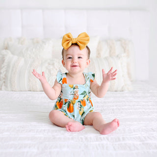 Posh Peanut Mirabella Henley Ruffled Capsleeve Bubble Romper, Posh Peanut, Posh Peanut, Posh Peanut Mirabella, Posh Peanut Mirabella Henley Ruffled Caplseeve Bubble Romper, Posh Peanut Ruffle