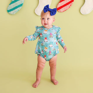 Posh Peanut Gnomey L/S Ruffled Bubble Romper, Posh Peanut, Bubble Romper, cf-size-0-3-months, cf-size-12-18-months, cf-size-2t, cf-size-3-6-months, cf-size-6-12-months, cf-type-romper, cf-ven