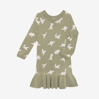 Posh Peanut Poshosaurus Jacquard L/S Dress, Posh Peanut, cf-size-4t, cf-size-5t, cf-type-dresses, cf-vendor-posh-peanut, Dinosaur, Dress, Dresses, Jacquard, Posh Peanut, Posh Peanut Jacquard,