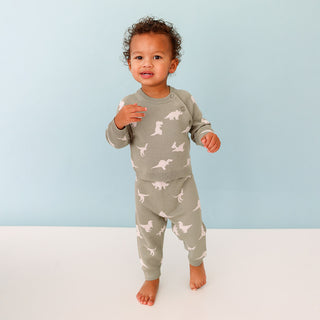 Posh Peanut Poshosaurus Kimono Sweater & Legging, Posh Peanut, cf-size-3-6-months, cf-type-outfit-sets, cf-vendor-posh-peanut, Dinosaur, Jacquard, Kimono Set, Posh Peanut, Posh Peanut Jacquar