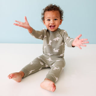 Posh Peanut Poshosaurus Kimono Sweater & Legging, Posh Peanut, cf-size-3-6-months, cf-type-outfit-sets, cf-vendor-posh-peanut, Dinosaur, Jacquard, Kimono Set, Posh Peanut, Posh Peanut Jacquar