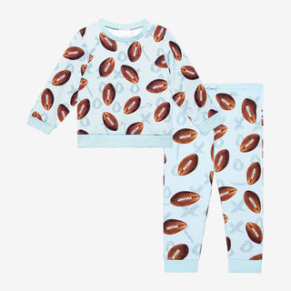 Posh Peanut Field Day L/S Sweatshirt & Jogger Set, Posh Peanut, cf-size-12-18-months, cf-size-6-12-months, cf-type-2pc-set, cf-vendor-posh-peanut, Football, French Terry Cotton, Posh Peanut, 