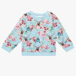 Posh Peanut Fawn L/S Sweatshirt, Posh Peanut, cf-size-12y, cf-type-sweatshirt, cf-vendor-posh-peanut, French Terry Cotton, Posh Peanut, Posh Peanut Fall 2021, Posh Peanut Fawn, Posh Peanut Lo