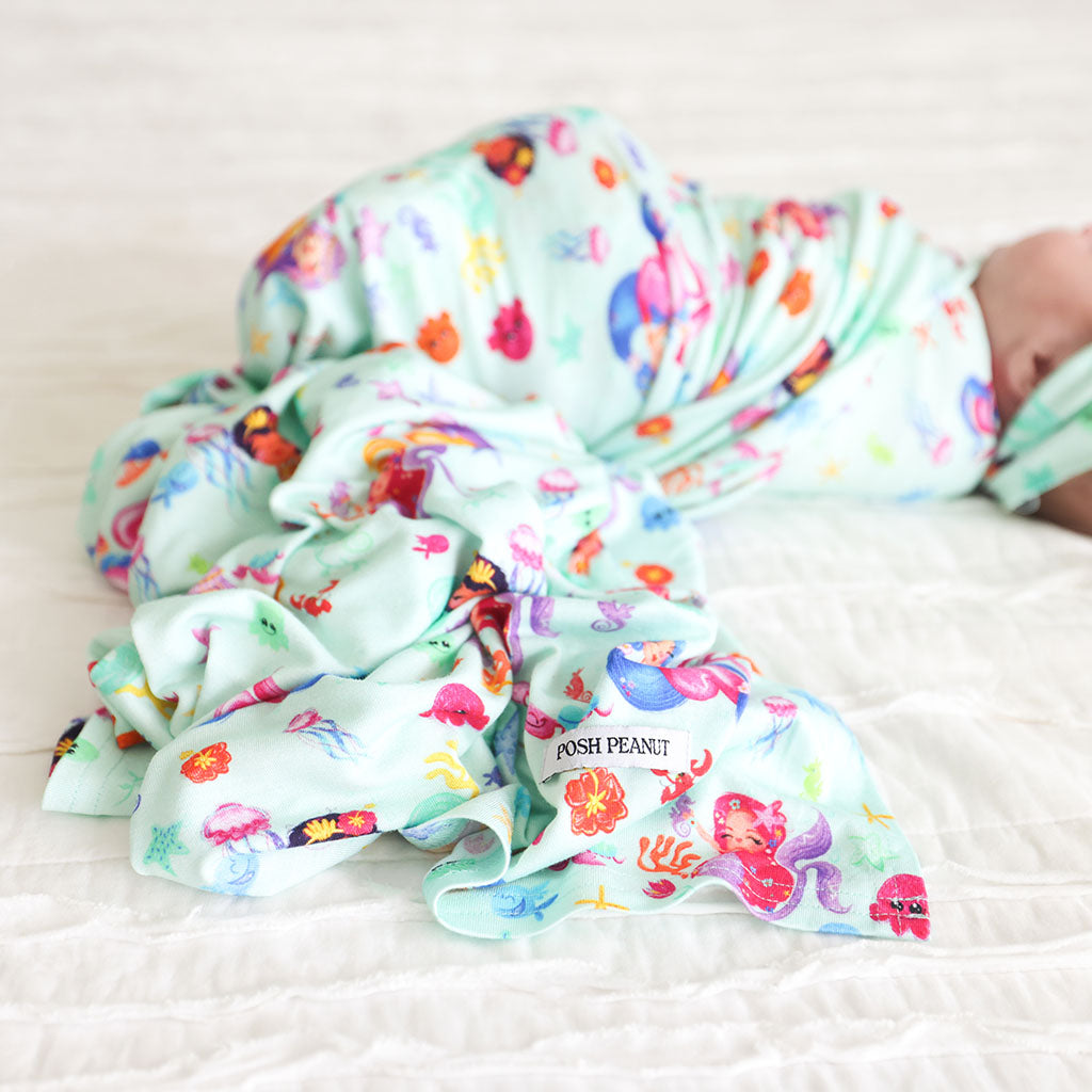 Posh peanut llama swaddle and headband good