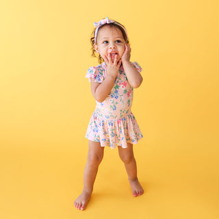 Posh Peanut Nicole Ruffled Capsleeve Basic Twirl Skirt Bodysuit, Posh Peanut, cf-size-0-3-months, cf-size-12-18-months, cf-size-6-12-months, cf-type-dress, cf-vendor-posh-peanut, Nicole, Posh