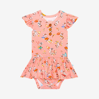 Posh Peanut Betty Ruffled Capsleeve Henley Twirl Skirt Bodysuit, Posh Peanut, Betty, cf-size-3-6-months, cf-type-dress, cf-vendor-posh-peanut, Easter, Easter / Spring Dresses, Posh Peanut, Po