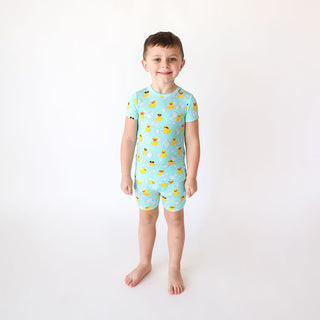 Posh Peanut Ducky Basic Short Sleeve & Short Length Pajama, Posh Peanut, Ducky, Pajama, Pajamas, Posh Peanut, Posh Peanut Basic Loungewear with Shorts, Posh Peanut Ducky, Posh Peanut Loungewe