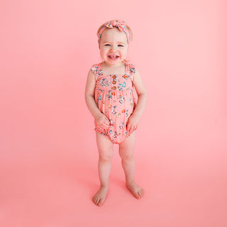 Posh Peanut Betty Henley Ruffled Capsleeve Bubble Romper, Posh Peanut, Betty, cf-size-0-3-months, cf-size-3-6-months, cf-type-romper, cf-vendor-posh-peanut, Easter, Posh Peanut, Posh Peanut B