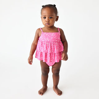 Posh Peanut Janice Basic Ruffled Spaghetti Romper, Posh Peanut, cf-size-12-18-months, cf-size-3-6-months, cf-type-romper, cf-vendor-posh-peanut, Janice, Posh Peanut, Posh Peanut Basic Ruffled