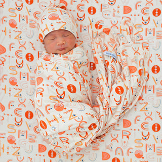 Posh Peanut Alphabet Medley Swaddle & Beanie Set, Posh Peanut, Alphabet Medley, cf-type-swaddle-&-beanie-set, cf-vendor-posh-peanut, Posh Peanut, Posh Peanut Alphabet Medley, Posh Peanut Infa