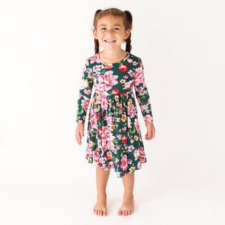 Posh Peanut Arsine L/S Basic Twirl Dress, Posh Peanut, Arsine, cf-size-3t, cf-size-6t, cf-size-7y, cf-size-8y, cf-type-dress, cf-vendor-posh-peanut, Percy, Posh Peanut, Posh Peanut Dress, Pos