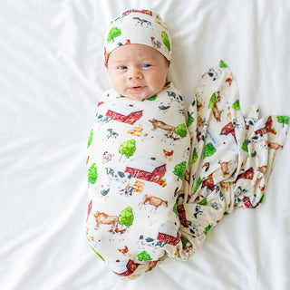 Posh Peanut Nashville Swaddle & Beanie Set, Posh Peanut, Baby, cf-type-swaddle-&-beanie-set, cf-vendor-posh-peanut, Infant, Nashville, Posh PEanut, Posh Peanut Infant Swaddle & Beanie Set, Po