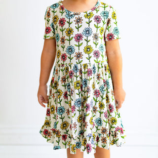 Posh Peanut Maya Lynn Short Sleeve Ruffled Twirl Dress, Posh Peanut, Maya Lynn, Posh Peanut, Posh Peanut Short Sleeve Ruffled Twirl Dress, Posh Peanut Twirl Dress, PPSS23, Ruffled Twirl Dress