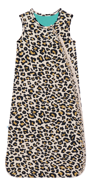 Posh Peanut .5 Tog Sleeveless Ruffled Sleep Bag - Lana Leopard, Posh Peanut, cf-size-0-6-months, cf-type-sleep-bag, cf-vendor-posh-peanut, Posh Custom Sale, Posh Peanut, Posh Peanut  Lana Leo