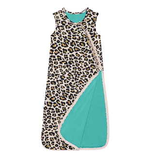 Posh Peanut .5 Tog Sleeveless Ruffled Sleep Bag - Lana Leopard, Posh Peanut, cf-size-0-6-months, cf-type-sleep-bag, cf-vendor-posh-peanut, Posh Custom Sale, Posh Peanut, Posh Peanut  Lana Leo