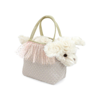 Mon Ami Sugar the Maltese Plush Toy in Purse, Mon Ami, cf-type-stuffed-animals, cf-vendor-mon-ami, Maltese, Mon Ami, Mon Ami Designs, Plush Doll, Poodle, Poodle Plush, Sugar the Maltese, Stuf