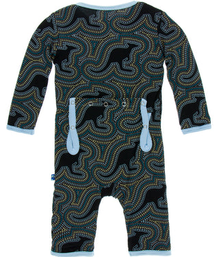 KicKee Pants Midnight Kangaroo Coverall with Snaps, KicKee Pants, Boys Clothing, CM22, Coverall, Coverall with Snaps, Cyber Monday, Els PW 5060, Els PW 8258, End of Year, End of Year Sale, Fi