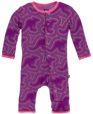 KicKee Pants Starfish Kangaroo Coverall with Snaps, KicKee Pants, CM22, Coverall, Coverall with Snaps, Fitted Coverall, Kangaroo, KicKee, KicKee Coverall, KicKee Coverall with Snaps, KicKee P