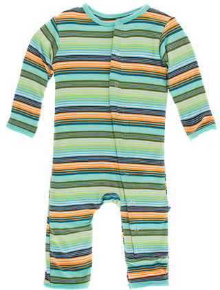 KicKee Pants Cancun Glass Stripe Coverall with Snaps, KicKee Pants, Black Friday, Cancun Glass Stripe, CM22, Coverall with Snaps, Cyber Monday, Els PW 5060, Els PW 8258, End of Year, End of Y