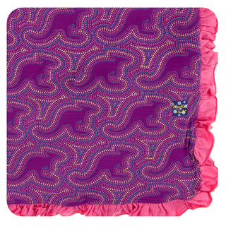 KicKee Pants Starfish Kangaroo Ruffle Toddler Blanket, KicKee Pants, CM22, kangaroo, KicKee, KicKee Pants, KicKee Pants Perth, KicKee Pants Perth Collection, KicKee Pants Ruffle Toddler Blank