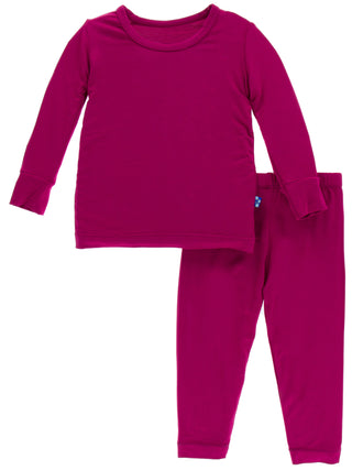 KicKee Pants Solid Dragonfruit L/S Pajama Set, KicKee Pants, 2pc Pajama Set, Black Friday, cf-size-8-years, cf-type-pajama-set, cf-vendor-kickee-pants, CM22, Cyber Monday, Els PW 5060, Els PW