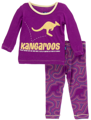 KicKee Pants Starfish Kangaroo Long Sleeve 2pc Pajama Set, KicKee Pants, 2pc Pajama Set, 2pc Set, Bamboo Pajama, Bamboo Pajamas, Black Friday, CM22, Cyber Monday, Els PW 5060, Els PW 8258, En