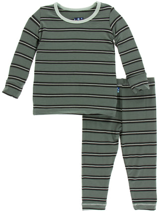 KicKee Pants Succulent Kenya Stripe Long Sleeve Pajama Set, KicKee Pants, Black Friday, CM22, Cyber Monday, Els PW 5060, Els PW 8258, End of Year, End of Year Sale, Kenya, KicKee, KicKee Pant